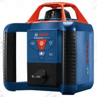 BOSCH Rotary Laser Kit: 1,000 ft Range w/Receiver, Red Beam, Horizontal/Vertical, ±1/8 in @ 100 ft (MPN GRL900-20HVK). Key specifications — attr935954: Red; attr935948: ±1/8 in @ 100 ft; attr935970: Target; attr935961: Vertical; attr935962: Electronic Self-Leveling; attr935949: D; attr935951: Vertical-Beam Functionality; attr935952: Batteries Included.