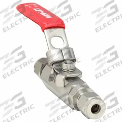 HAM-LET Manual Two-Way Ball Valve: 1/4 in, 316 Stainless Steel, Straight, Sweat x Sweat, Two-Piece (MPN H-700-SS-L-1/4-T-LD). Key specifications — Brand: HAM-LET; Handle: Locking Lever.