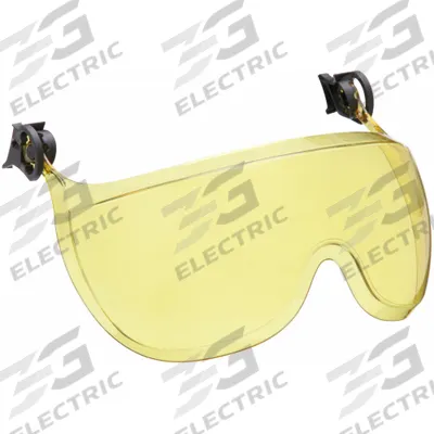 3M Hard Hat Visor: Amber Lens Color, Anti-Fog/Scratch-Resistant - 3M Eye Shield Assemblies for Hard Hats & Helmets