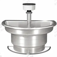 BRADLEY Wash Fountain: Silver, Stainless Steel, Semi-Circular, 36 in Overall Wd, Off-Line Vent Drain (MPN S93-528). Key specifications — Bowl Shape: Semi-Circular; Drain Type: Off-Line Vent; Color: Silver; Brand: BRADLEY; Series: Stainless Steel Classic; Sink Material: Stainless Steel; ADA Compliant: Not ADA Compliant.