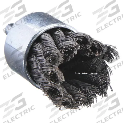 WEILER End Brush: Twisted Steel, 1 1/8 in Dia, 0.014 in Fill Dia - Heavy-Cleaning Brushes for Carbon Steel