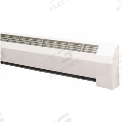 CLASSIC Hydronic Baseboard Heater: Hydronic Baseboard Heater, 6 ft Lg, White, Aluminum - Assembled Hydronic Baseboard Heaters