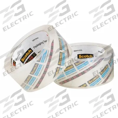 SCOTCH Heavy Duty Packaging Tape,Clear,PK18: 3.1 mil Tape Thick, 1 7/8 in x 54 5/8 yd - 2" Crystal Clear Tape