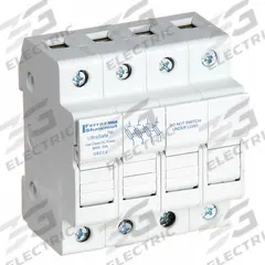 MERSEN Fuse Block: Finger-Safe, 4 Pole, 600 V AC, DIN Rail Mounting, Pressure Plate Termination (MPN USCC4). Key specifications — Brand: MERSEN.