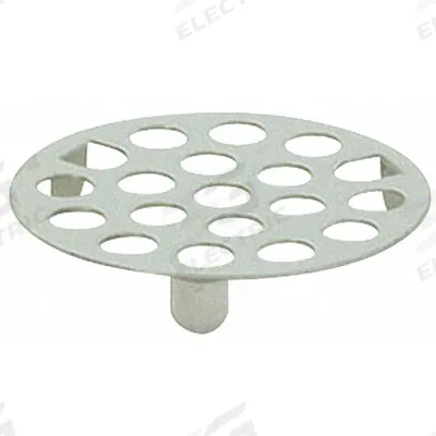 APPROVED VENDOR Strainer: 1 7/8 in Overall Dia, 1 7/8 in Overall Ht, Steel, Silver - Strainers for Sink Drains