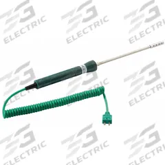 WOHLER Flue Gas Temperature Probe: 0°F to 1,652°F /-17°C to 900°C, ±0.3% Accuracy, 5.1 in Probe Lg (MPN 6635). Key specifications — Brand: WOHLER; Accuracy: ±0.3 %; Handle Type: Straight.
