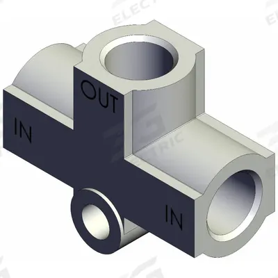 SMC Shuttle Valve: 1/8 in BSPT - Pneumatic Shuttle Valve Transmitters without Fittings