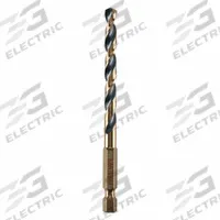 DEWALT Hex Shank Drill Bit: 15/64", 135° Split Point, Black & Gold HSS, Impact Rated (MPN DWA5015). Key specifications — attr1234973: Impact Rated; attr1234966: DEWALT; attr1234978: 0.2344.