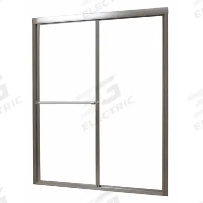 FOREMOST Shower Door: 56 in Min. Door Wd, 60 in Max. Door Wd, 70 in Overall Ht - Double-Sliding Shower Doors