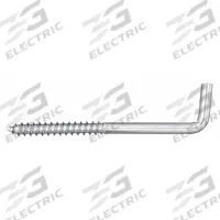 APPROVED VENDOR Shoulder Hook: Screw-In, 1 Points per Hook, Silver, 1 1/2 in Projection, Steel (MPN 1WBL2). Key specifications — Color: Silver; Finish: Zinc Plated; Material: Steel; Product Type: Shoulder Hook.
