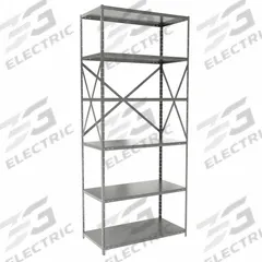 HALLOWELL Metal Shelving: Standalone, Medium-Duty, 36 in x 18 in, 84 in Overall Ht, 6 Shelves (MPN F4511-18HG). Key specifications — Frame Material: Steel; Shelving Material: Steel; Assembled: Unassembled; Color: Gray; Brand: HALLOWELL.