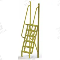 TRI-ARC Configurable Platform Ladder: 8.5 ft Overall Ht, 30 in Overall Wd, 20 in Overall Dp, Steel (MPN UCL7506242). Key specifications — Material: Steel; Color: Yellow; Brand: TRI-ARC.