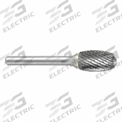 SGS PRO Carbide Bur: Oval, SE-3, Double Cut, 3/8" x 5/8" Head - Double-Cut Oval Burs