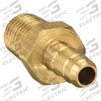 PARKER Barbed Fitting Adapter: 1/4 in ID x 1/4 in ID Size, Barbed x MNPT, Brass, Rigid (MPN 28-6-4). Key specifications — Brand: PARKER.