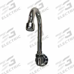 SANI-LAV Spout: Spout, Gooseneck, Swivel Spout, Cast Brass, Chrome, 0.5 gpm Flow Rate, Aerated, NPT (MPN 2002-0.5). Key specifications — Includes: Aerator; Product Type: Spout; Spout Style: Swivel; Body Material: Cast Brass; Brand: SANI-LAV.