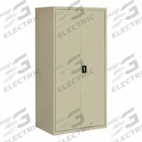 HIRSH Storage Cabinet: 36 in x 24 in x 72 in, Recessed Twist Handle & Keyed, Frame, Shelves, Tan (MPN 22007). Key specifications — Cabinet Color: Tan; Base Type: Frame; Assembled: Assembled; Mobility: Stationary; Cabinet Material: Steel; Brand: HIRSH; Cabinet Style: Shelf; Cabinet Storage Components: Shelves.