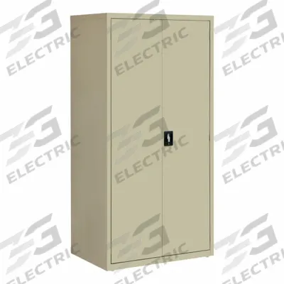 HIRSH Storage Cabinet: 36 in x 24 in x 72 in, Recessed Twist Handle & Keyed, Frame - Commercial Shelf Cabinets