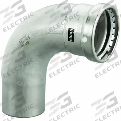 VIEGA MEGAPRESS Crimp Elbow Fitting: 2 1/2 in Pipe x 2 1/2 in Pipe Size, FTG x Press-fit - Stainless Steel Press Fittings
