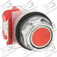 SCHNEIDER Flush Push Button Operator: Non-Illuminated, Flush Profile, Metallic, 30 mm, 1NC (MPN 9001KR1RH6). Key specifications — Brand: SCHNEIDER; Action: Momentary; Series: 9001K; Push Button Material Type: Metallic.