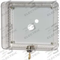 HONEYWELL HOME Guard: Hinged, Clear, Ring Base, Double Wall, 6 1/2 x 7 1/2 x 2 15/16 in (MPN TG511A1000). Key specifications — Base Type: Ring Base; Cover Type: Hinged; Brand: HONEYWELL HOME; Thermostat Guard Cover Color: Clear; Guard Construction: Double Wall; Outside HxWxD: 6-1/2 x 7-1/2 x 2-15/16 in.