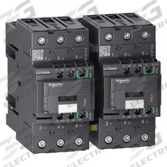 SCHNEIDER IEC Magnetic Contactor: Reversing, 3 Poles, 3NO Contacts, 50 A, 24V AC/48V AC Coil (MPN LC2D50ABNE). Key specifications — Brand: SCHNEIDER; Integrated Surge Suppression: No; Nominal Coil Voltage @ 60Hz: 48V AC.