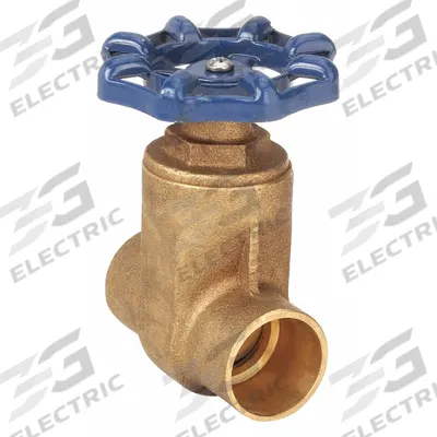 NIBCO Gate Valve: 1 in, Bronze, Non-Rising, 200 psi Max. Pressure (CWP), Wheel - Non-Rising Stem Bronze General Purpose Gate Valves