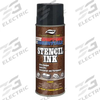 AERVOE Stencil Ink: Yellow, 12 oz Container Size - Stencil Ink Spray Cans