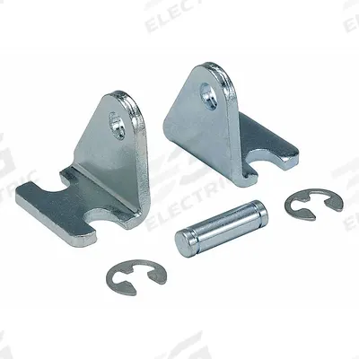 Parker Pivot Bracket Kit with Pin: Foot Mount Type, Fits 7/16 in_9/16 in Bore Dia - Foot Mounting Brackets