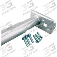 Closet Pole: 1 in Rod Dia, 48 in Max Rod Lg, Zinc, Gray (MPN PB0022-30/48). Key specifications — Color: Gray; Brand: JOHN STERLING; Material: Zinc.