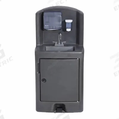 CROWN VERITY Portable Hand Sink: Water Heater Included, Single Foot Pedal - One-Bowl Portable Hand Sinks with Faucets