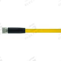 Cordset: M8 Female Straight X Bare Wire, 3 Pins, Yellow, PUR, 5 m Cable Lg, 24 AWG Wire Size (MPN 7000-08041-0300500). Key specifications — Cable Jacket Color: Yellow; End 1 Mounting Orientation: Straight; End 1 Gender: Female; End 1 Connection Type: M8; Cable Jacket Material: PUR; Brand: MURRELEKTRONIK; IP Rating: IP67; End 2 Connection Type: Bare Wire.