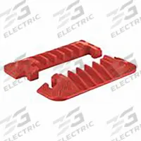 CHECKERS Hinged Cable Protector End Cap: 5 Channels, Hinged, 1 3/8 in Max Cable Dia, 19 5/8 in Wd (MPN CPEC5X125-O). Key specifications — Brand: CHECKERS; Color: Orange; Component: End Caps; Material: Polyurethane.