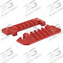 CHECKERS Hinged Cable Protector End Cap: 5 Channels, Hinged, 1 3/8 in Max Cable Dia, 19 5/8 in Wd (MPN CPEC5X125-O). Key specifications — Brand: CHECKERS; Color: Orange; Component: End Caps; Material: Polyurethane.