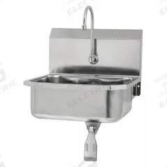 SANI-LAV Hands-Free Sink: 1 Stations, 7 in Bowl Dp, 17 in Bowl Lg, 14 in Bowl Wd, Faucet Included (MPN 5051-0.5). Key specifications — Includes Side Splash: Side Splash Not Included; Series: Stainless Steel Hand Wash Sink; Brand: SANI-LAV.