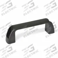 JW WINCO Pull Handle: Threaded Holes, Plastic, Black, M8 Screw Size, 0.32 in, 6.07 in Grip Lg (MPN 6333620). Key specifications — Brand: JW WINCO; Projection Type: Non-Recessed; Material: Nylon; Finish: Matte; Color: Black; Folding Type: Fixed; Mounting Type: Threaded Holes; Screw Size: M8.