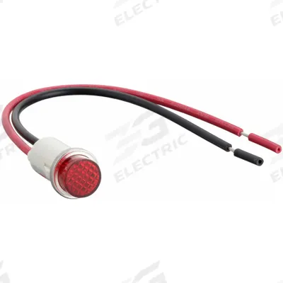 Dayton Raised Panel Light: 12 mm Panel Mounting Hole Dia, LED - LED Indicator Pilot Lights