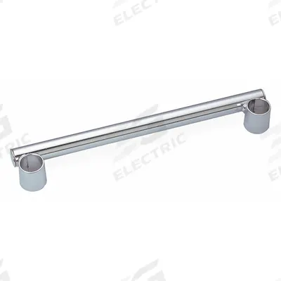 METRO Push Handle: Super Erecta Shelving, 21 in x 2 in x 1 1/2 in, Chrome - Push Handles for Wire Shelving