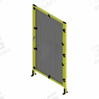 T-Slot Framing System Door: Add-On, Yellow, Left Swing, 72 in H x 39 in W x 5 1/2 in D, Mesh (MPN 48314). Key specifications — Finish: Powder-Coated; Brand: FAZTEK; Panel Color: Black; Panel Type: Mesh; Color: Yellow; Material: Wire; Mesh Shape: Square; Assembly: Assembled.