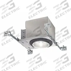 LED Recessed Down Light: Airtight New Construction, 4 in Dia, 600 lm, 3500K, 8.9 W, 120 to 277V AC (MPN IC1LED G4 06LM 35K 90CRI MVOLT ZT10). Key specifications — Voltage: 120 to 277V AC; Trim Color: Available Separately; Brand: JUNO LIGHTING; Ceiling Type: Flat Ceiling; Reflector or Baffle Color: No Reflector or Baffle; Trim Style: Available Separately; Dimmable: Yes; Color Temperature: 3500K.