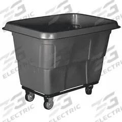 APPROVED VENDOR Cube Truck: 27 cu ft, 1,200 lb, 58 in L x 33 1/2 in W x 44 in H, (4) Swivel, Black (MPN 36FL03). Key specifications — Manufacturer Part Number: 36FL03; Brand: APPROVED VENDOR; Caster/Wheel Configuration: (4) Swivel; Color: Black.