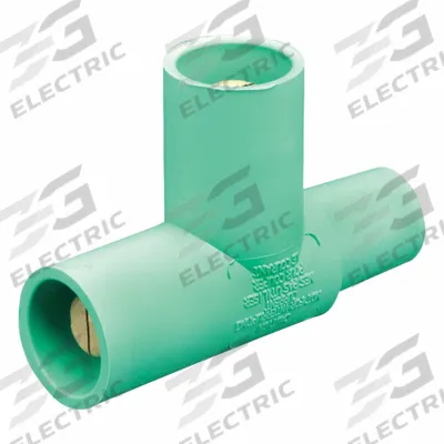 LEVITON Paralleling Tee: Male-Male-Female, Green, 600V AC, 400 A - Parallel Tees