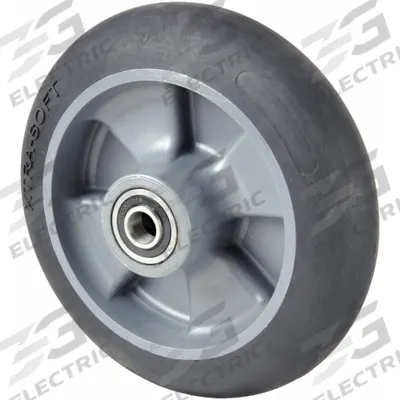 APPROVED VENDOR Caster Wheel: 8 in Wheel Dia., 2 in Wheel Wd, Rubber, 250 lb Load Rating - Rubber Tread on Plastic Core Wheels
