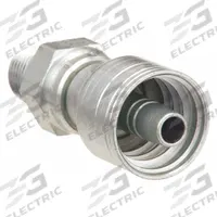 AEROQUIP Hydraulic Crimp Fitting: Steel x Steel, Straight, -6 For Hose Dash Size, Male x Genderless (MPN 1AA8PS6). Key specifications — Fitting Gender: Male x Genderless; Fitting Connection Type: NPTF x Crimp; Thread Size: 1/2"-14; For Hose Dash Size: -6; Brand: AEROQUIP.