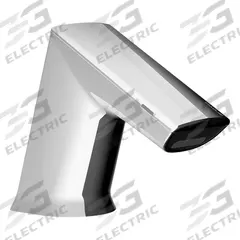 SLOAN Bathroom Sensor Faucet: BASYS, Cast Zinc, Chrome Finish, Single-Post, Battery, Back-Check Tee (MPN EFX350.012.0000). Key specifications — Brand: SLOAN; Includes: (4) AA Alkaline Battery; Series: BASYS.