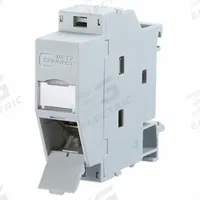 METZ CONNECT Rail-Mount Module: Cat6, Data/HDBaseT/Power, 8 Poles, 45° Angled, Cable, Zinc Die-Cast (MPN 1309A07003-E). Key specifications — Housing Material: Zinc Die-Cast; Mounting Type: Cable; Connector Color: Light Gray; Performance Category: Cat6; Application: HDBaseT; Connector Gender: Female; Connector Orientation: 45° Angled; RJ45 Connector Type: DIN Rail Module.