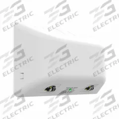 Emergency Light: LED, Damp Location Rated, 2 W Lamp Watt, 120/277V AC, 8 W Emergency Watt, Surface (MPN EV4D). Key specifications — Environmental Rating: Damp Location Rated; Remote Capable: Yes; Adjustable Lamp Heads: Yes; Brand: DUAL-LITE; Standards: UL924; Series: EV4D; Features: Accessories; Housing Color: White.