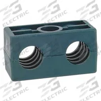 ZSI Vibration-Dampening Beta Clamp: Ribbed Bore, 304 Stainless Steel Clamp, Polypropylene Cushion (MPN T3016S-SS)