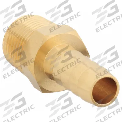 SPEEDAIRE Barbed Hose Fitting: For 3/8 in Hose I.D., Hose Barb x NPT - Brass Multipurpose (Air, Water, Chemical) Rigid Barbed Hose Fittings