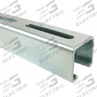Strut Channel - Slotted: 304 Stainless Steel, Polished, 12 ga Gauge, Long Slotted, Slotted Holes (MPN A1200S 10SS). Key specifications — Material: 304 Stainless Steel; Color: Silver; Finish: Polished; Hole Size: 7/16 in x 3 in; Hole Spacing: 4 in Center to Center; Slot Type: Long Slotted; Brand: SUPERSTRUT.