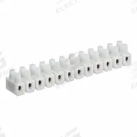 IDEAL Barrier Strip: 12 Poles, 20 AWG – 8 AWG For Wire Sizes, 50 A Max Current (MPN 89-614). Key specifications — Brand: IDEAL; For Maximum Wire Size: 8 AWG; For Minimum Wire Size: 20 AWG; Cover Included: No.